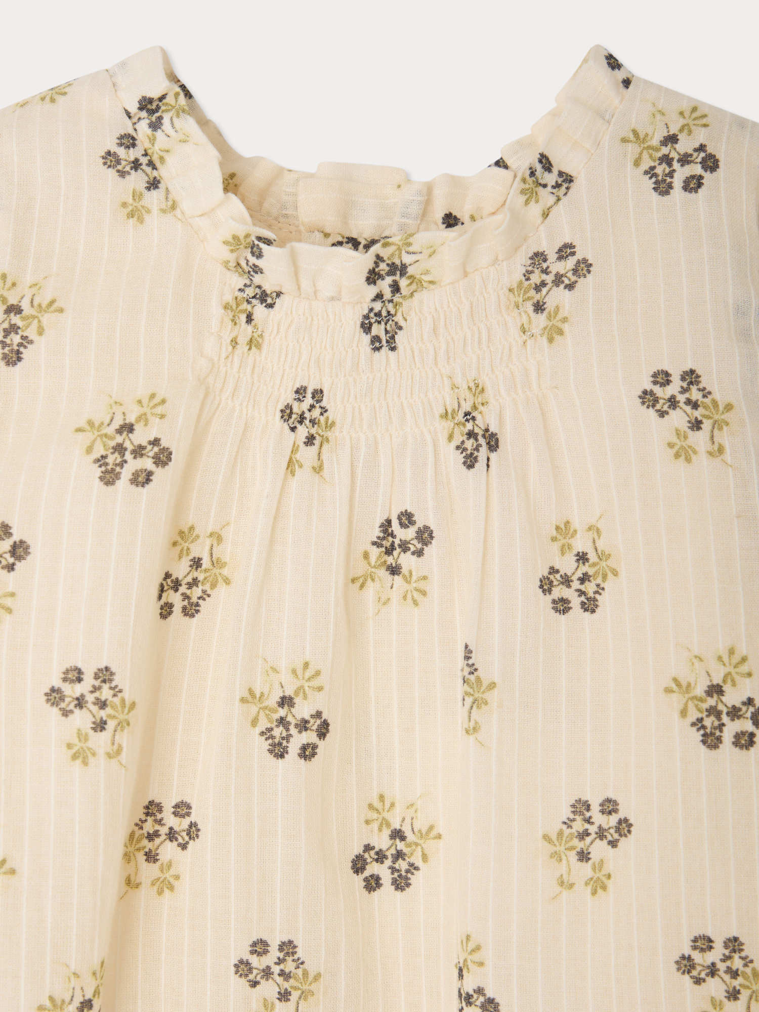 ABITO BONPOINT FLEURS ECRU