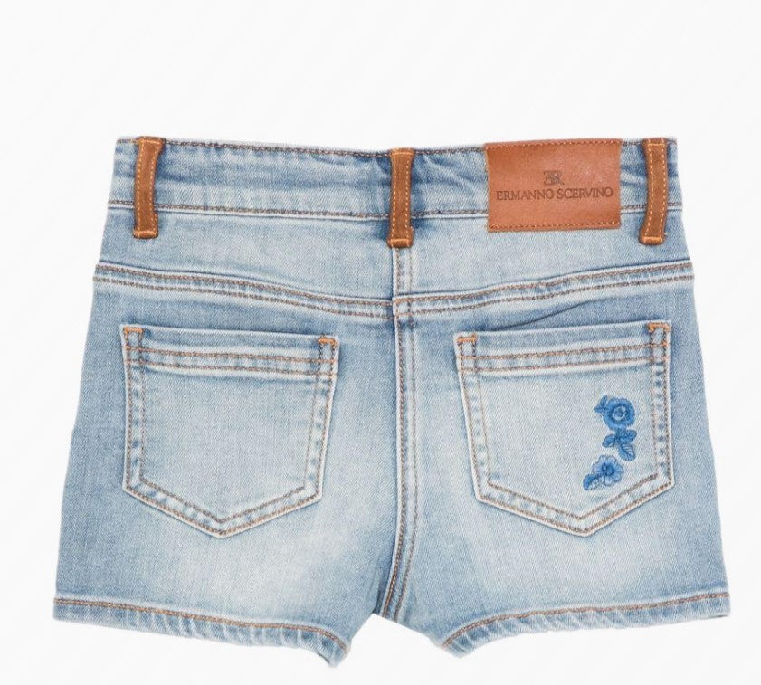SHORTS Ermanno Scervino Kids Denim+Suede