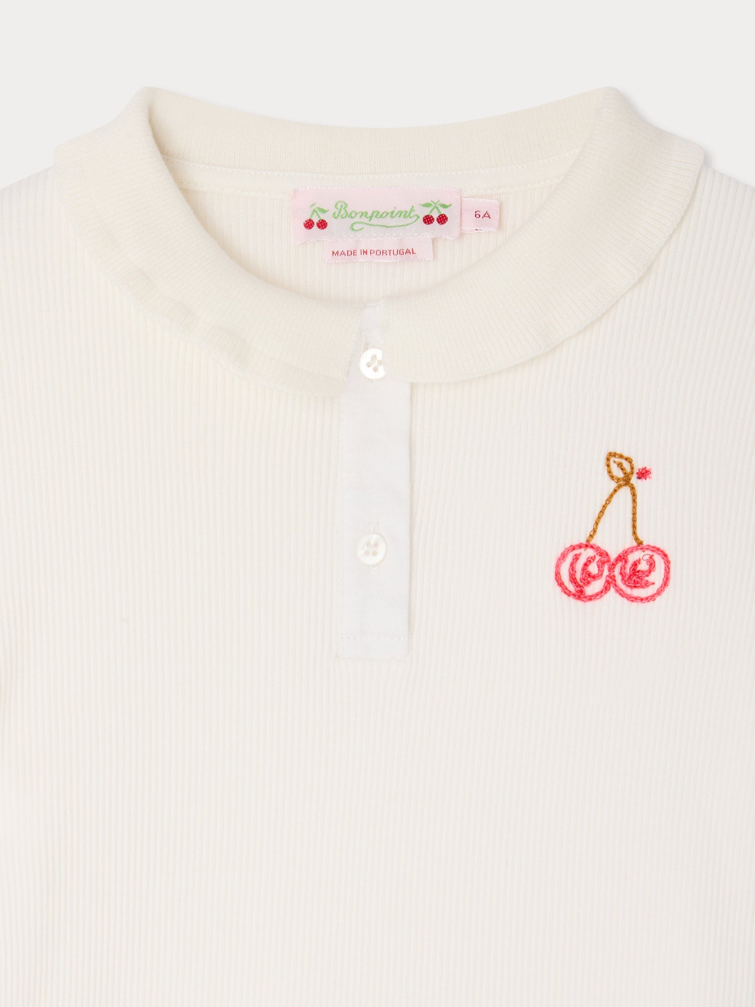 T-SHIRT BONPOINT UPB BLANC LAIT