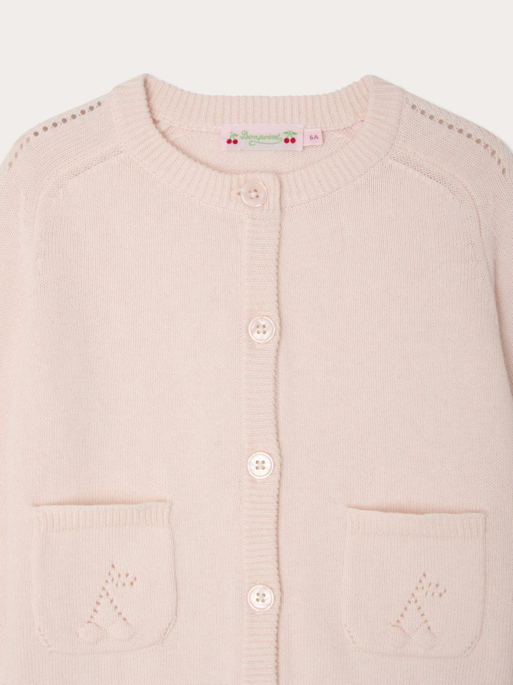 CARDIGAN BONPOINT UPB ROSE PETALE
