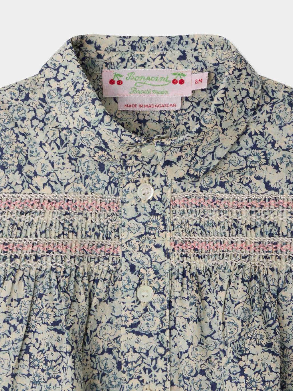 Blusa BONPOINT FL BLEU DE PRUSSE