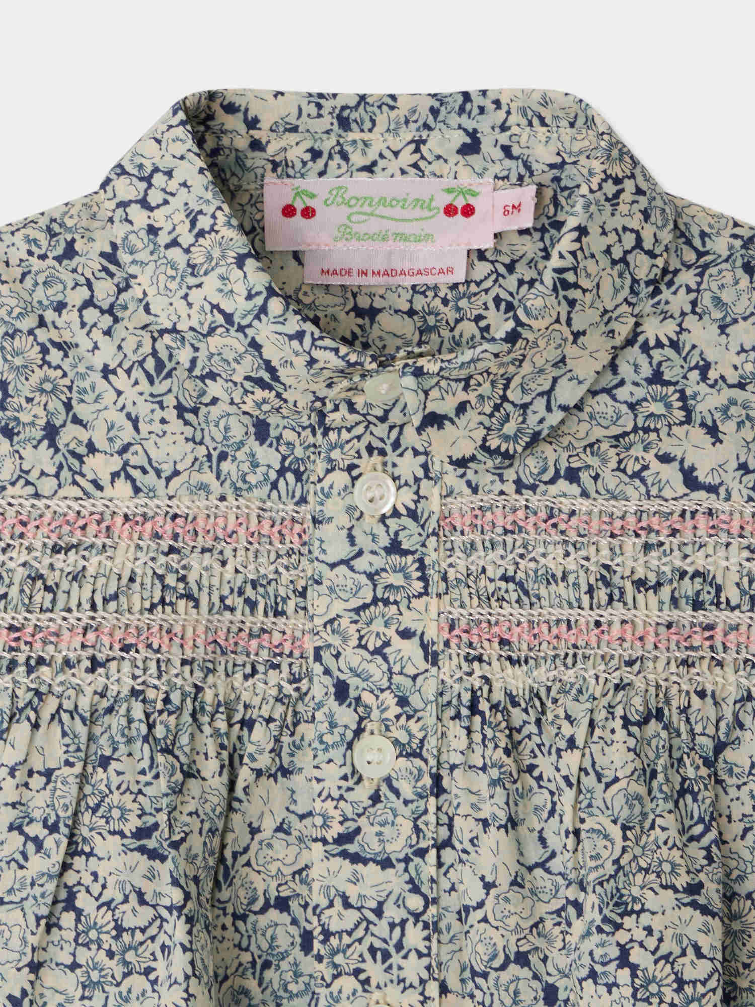 Blusa BONPOINT FL BLEU DE PRUSSE