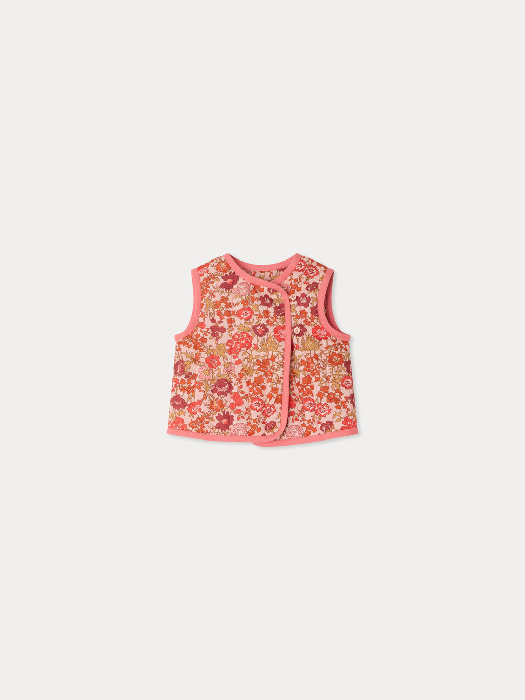 Gilet BONPOINT FLEURS ROSE