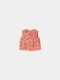Gilet BONPOINT FLEURS ROSE