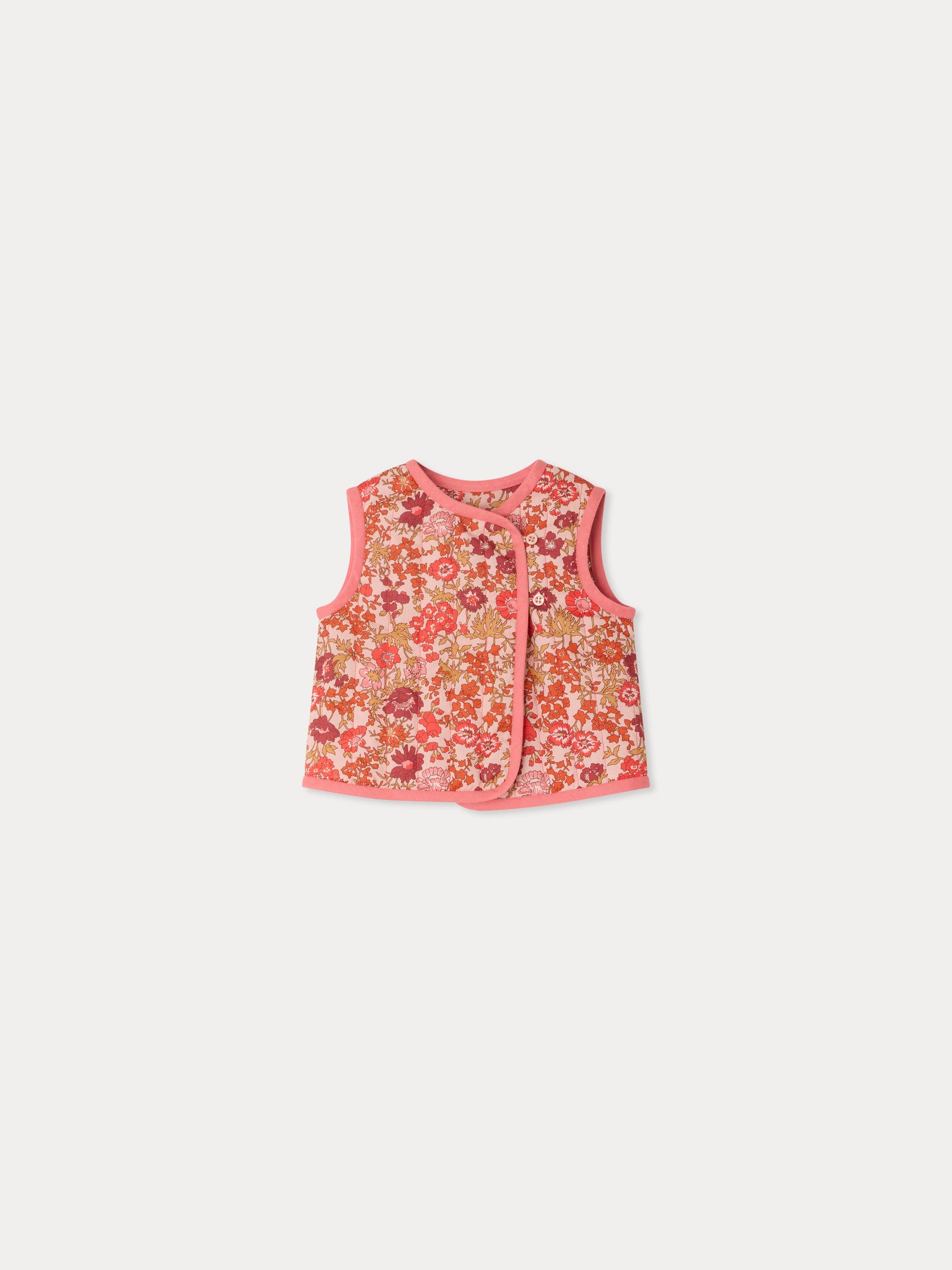Gilet BONPOINT FLEURS ROSE
