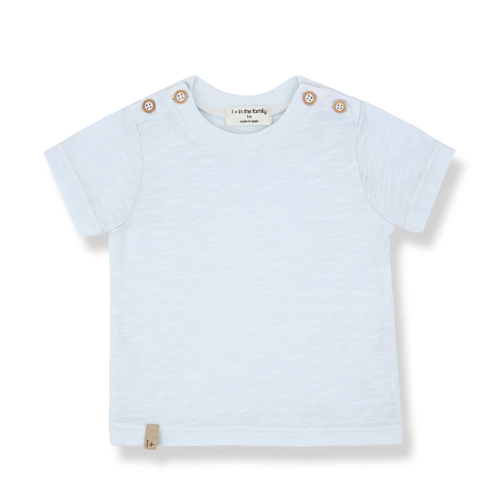 T-SHIRT 1+ IN THE FAMILY MISTY BLU