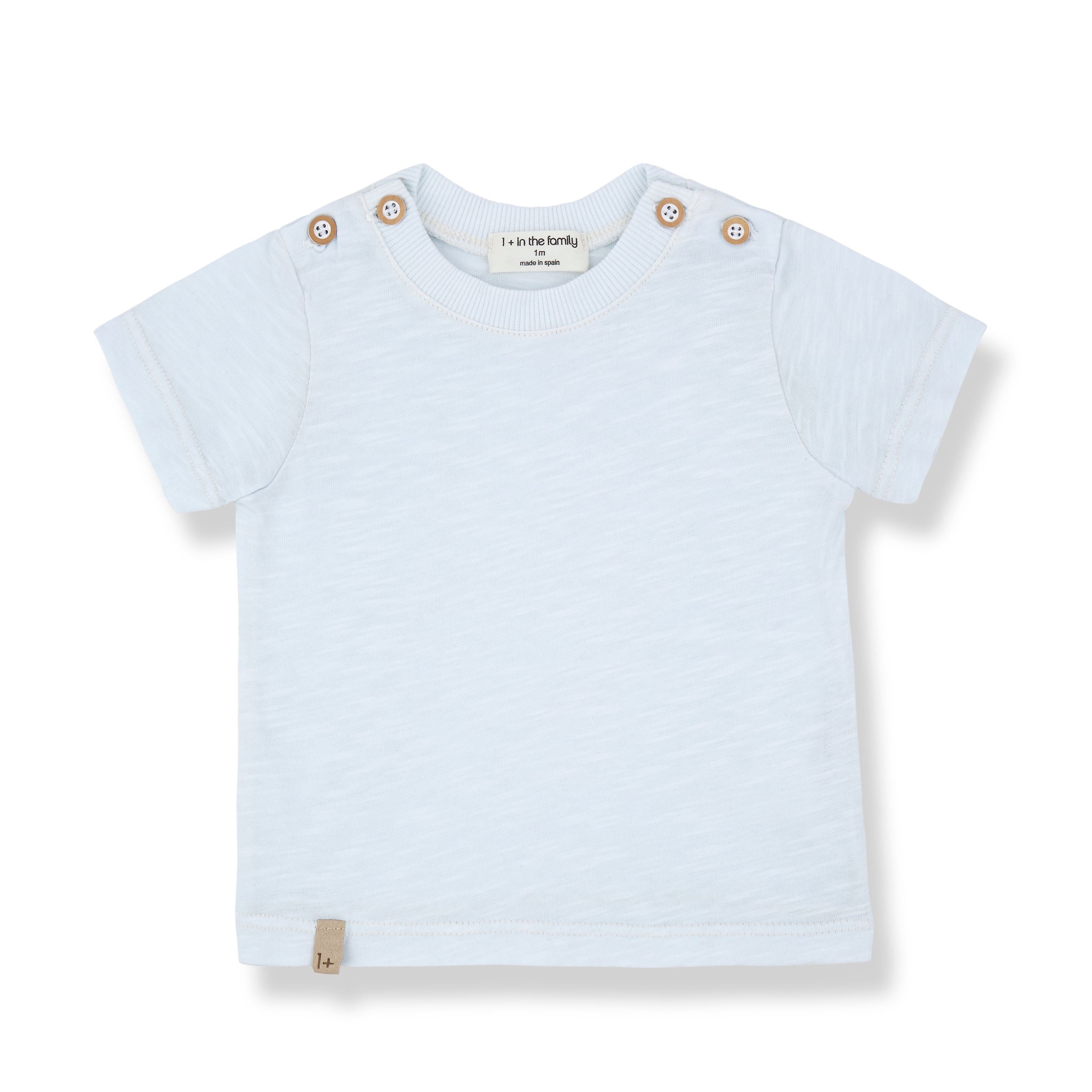T-SHIRT 1+ IN THE FAMILY MISTY BLU