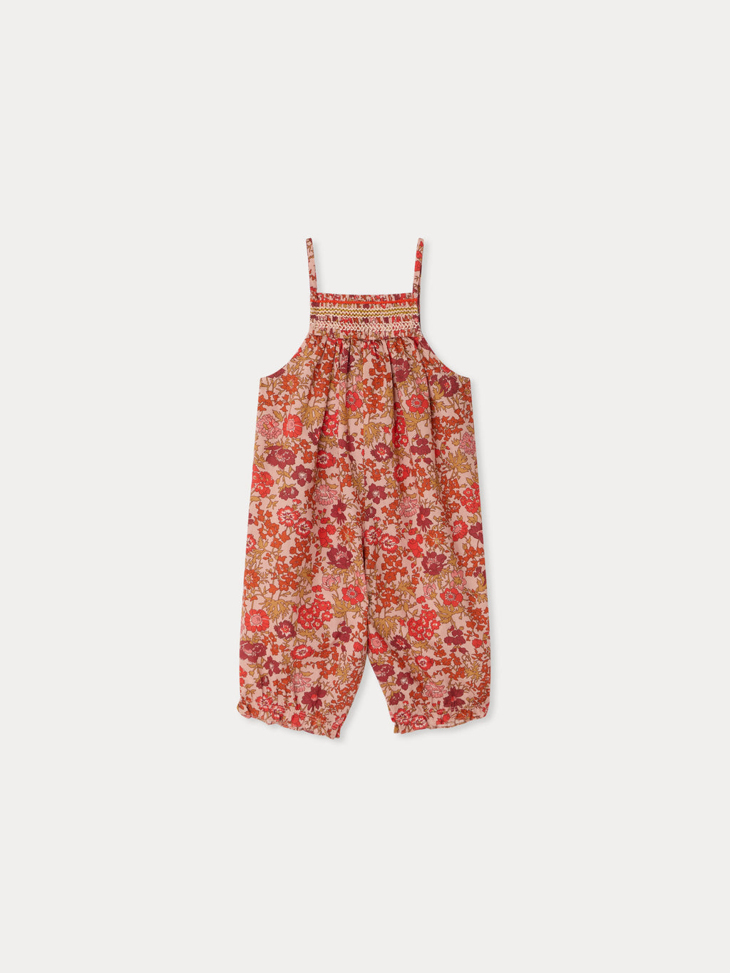 Salopette BONPOINT FLEURS ROSE