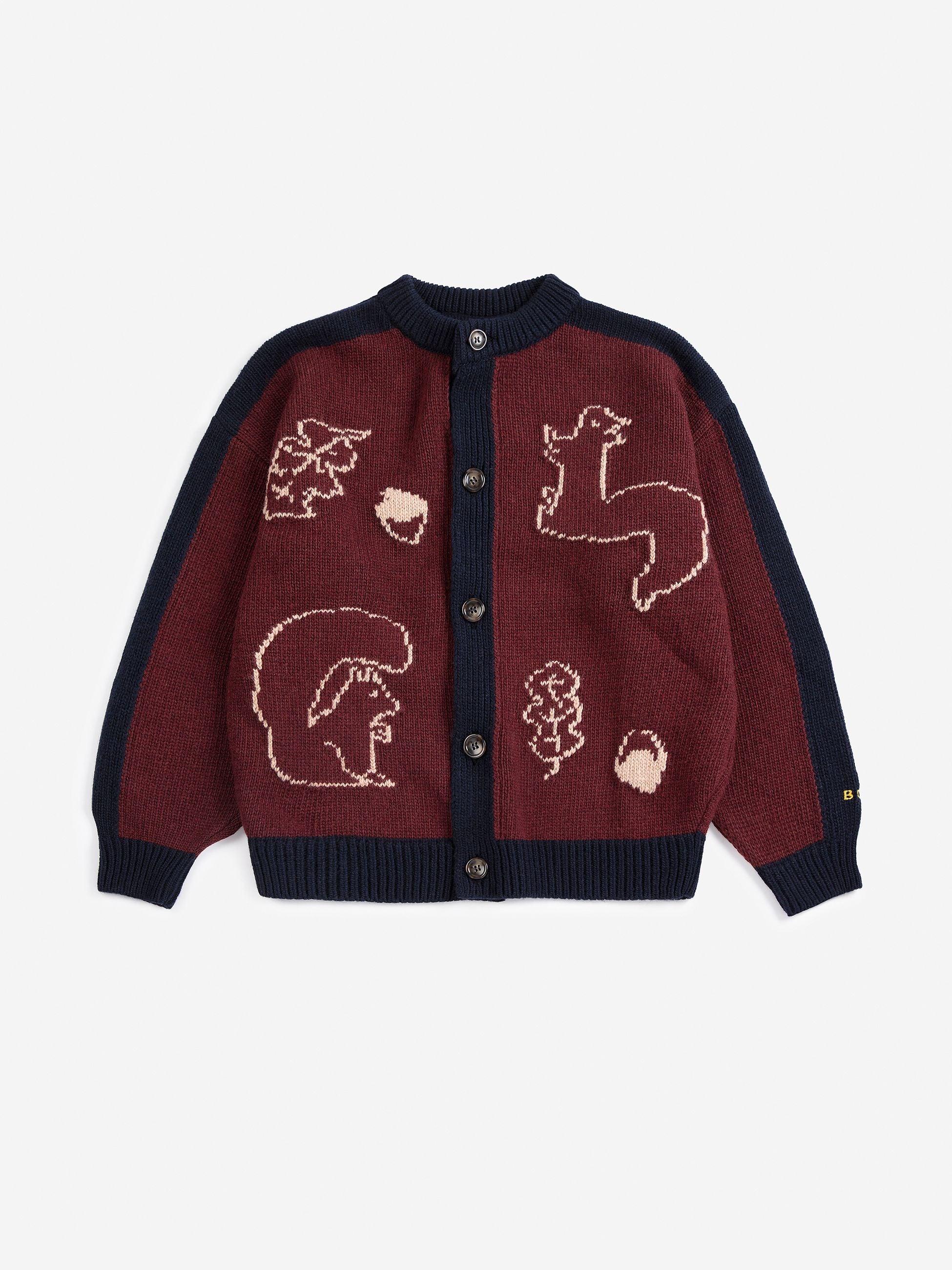 CARDIGAN BOBO CHOSES Burgundi