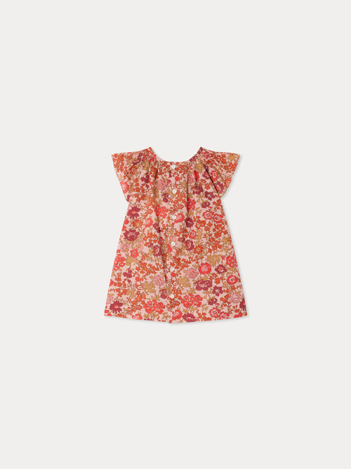ABITO BONPOINT FLEURS ROSE