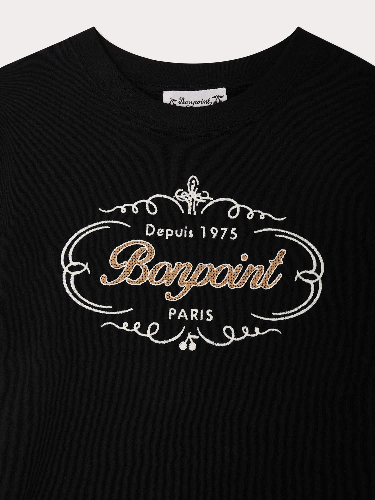 T-SHIRT BONPOINT FAUX NOIR