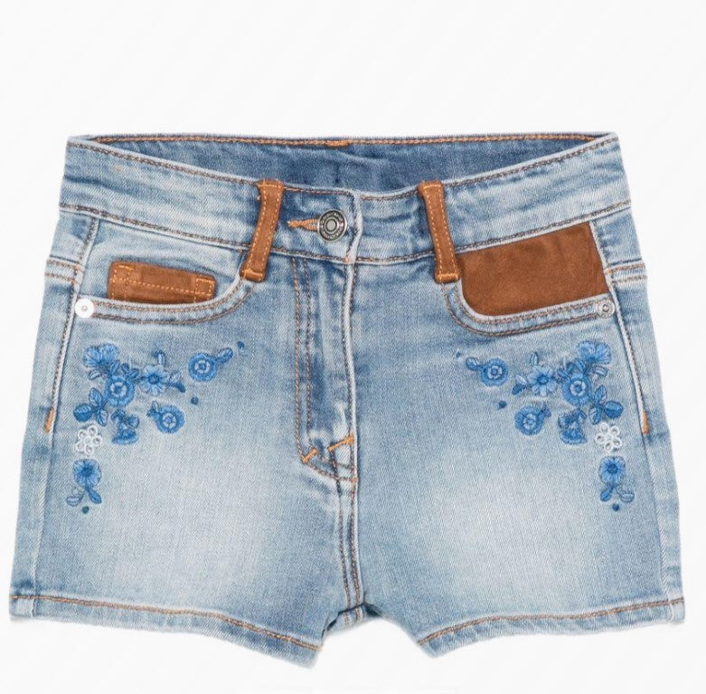 SHORTS Ermanno Scervino Kids Denim+Suede