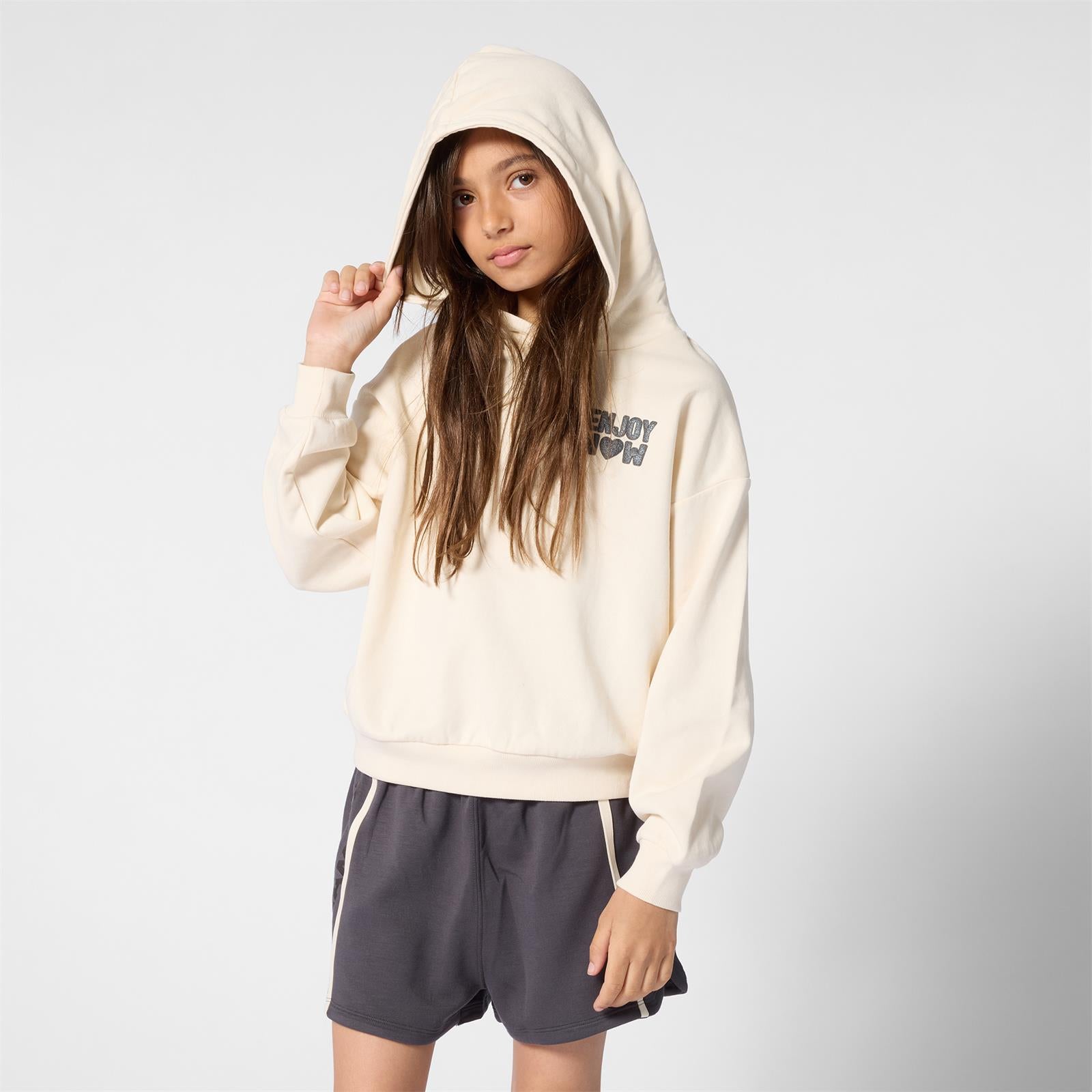 FELPA CON CAPPUCCIO BILLIEBLUSH Avorio