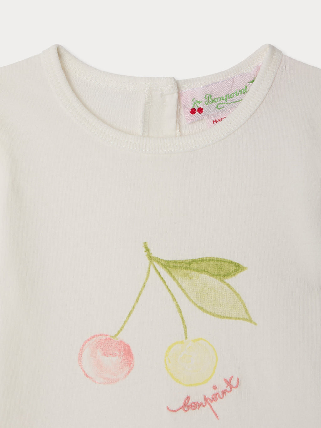T-SHIRT BONPOINT UPB BLANC LAIT