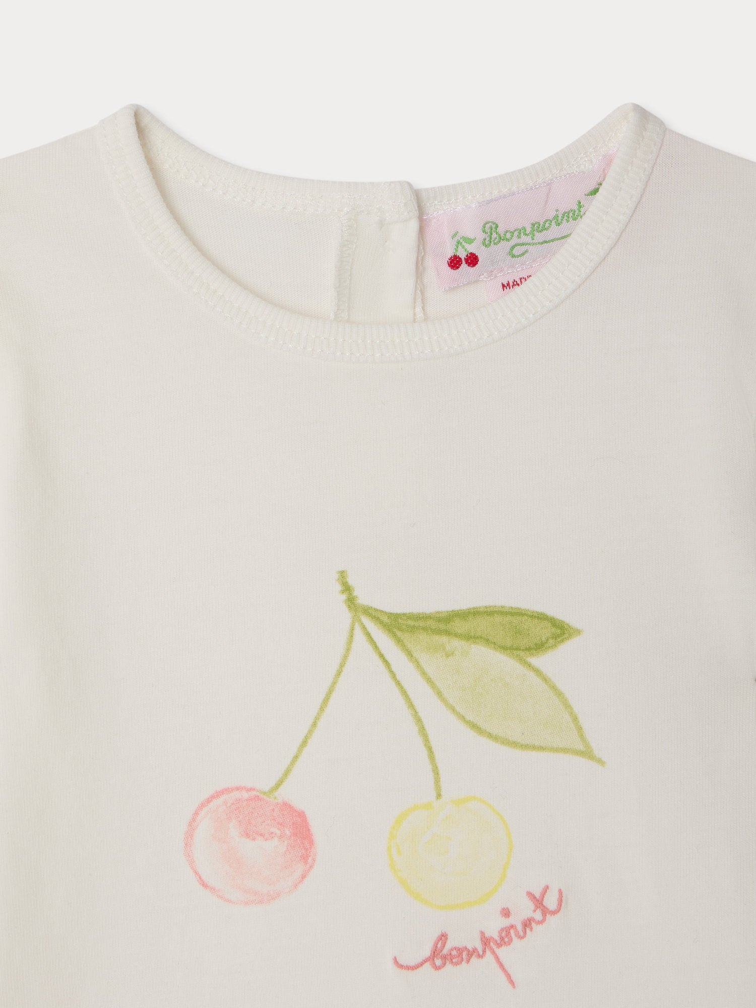 T-SHIRT BONPOINT UPB BLANC LAIT