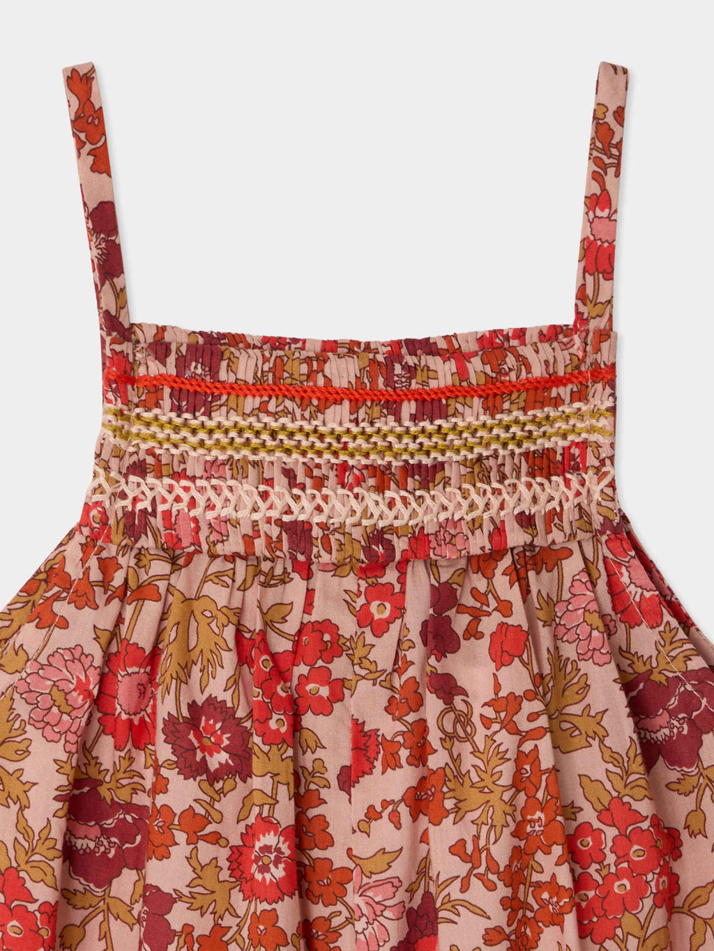 Salopette BONPOINT FLEURS ROSE