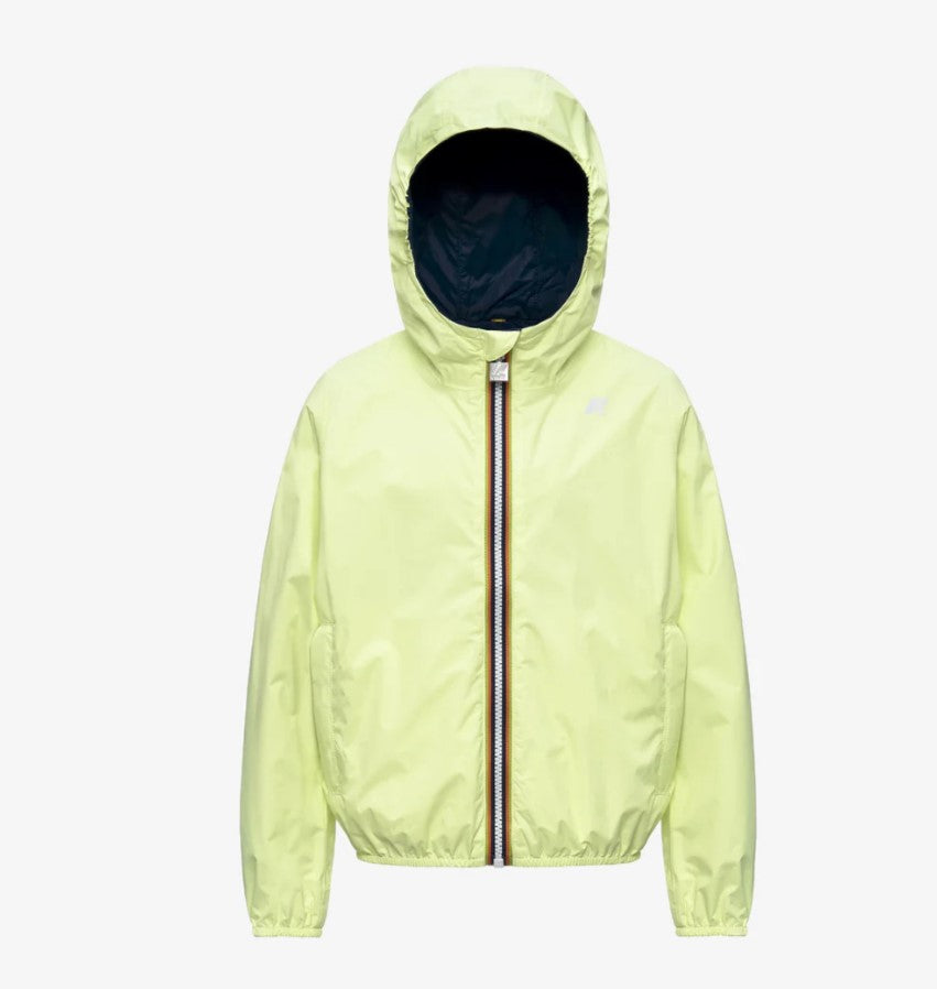 GIUBBINO K-WAY KIDS YELLOW LIME - BLUE INSIGNIA C70